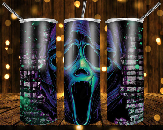 Scream horror Sublimation print for tumbler