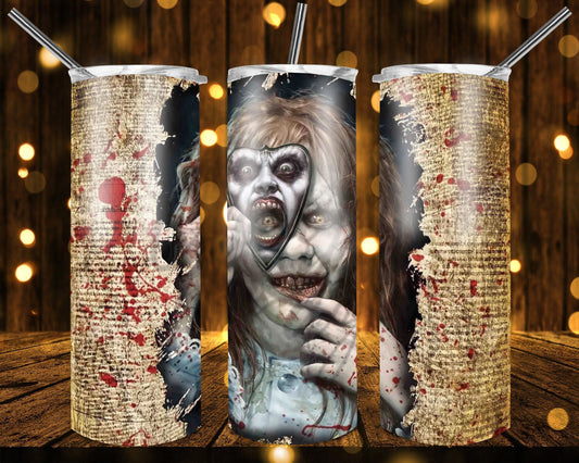 Horror girl news Sublimation print for tumbler