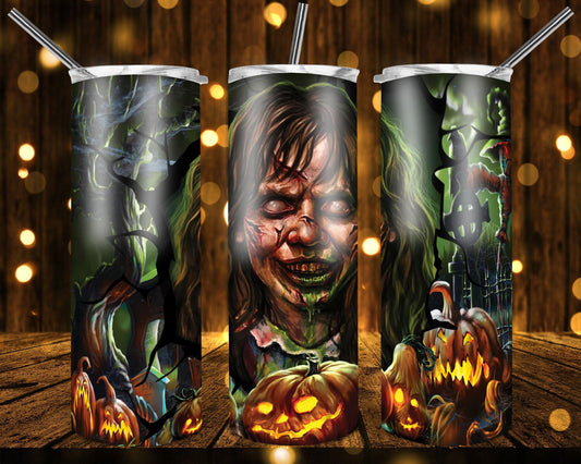 Horror girl Sublimation print for tumbler