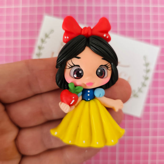 Snow white clay doll