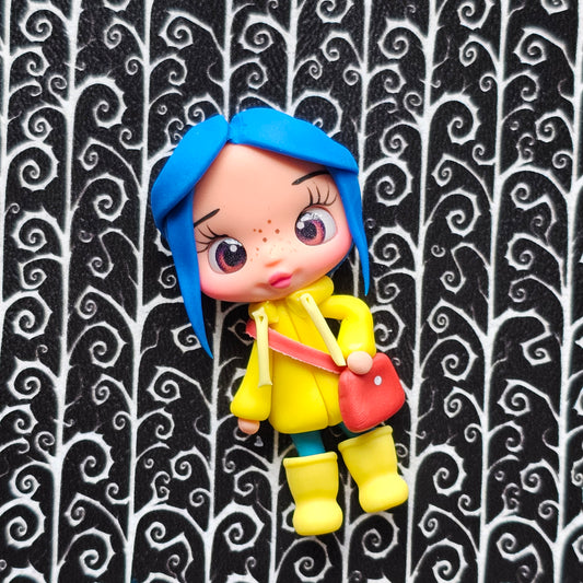 Coraline clay doll