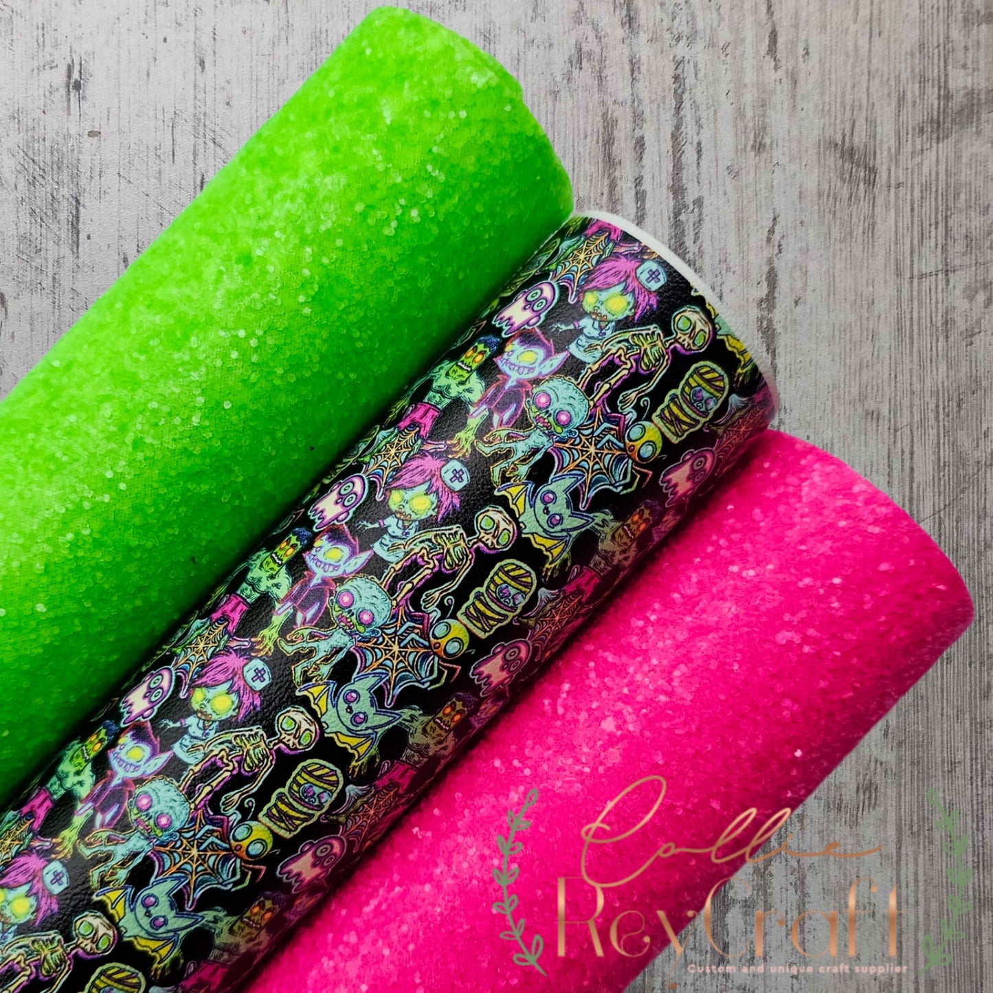 Neon glitter fabric