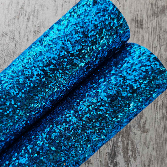 Terrifying turquoise glitter fabric