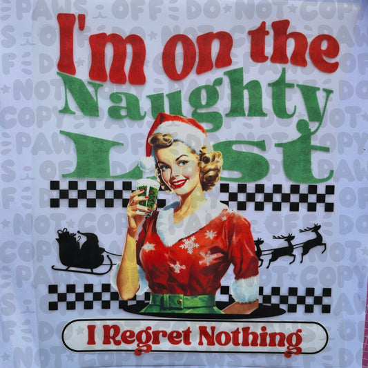 Naughty list lady DTF Transfer