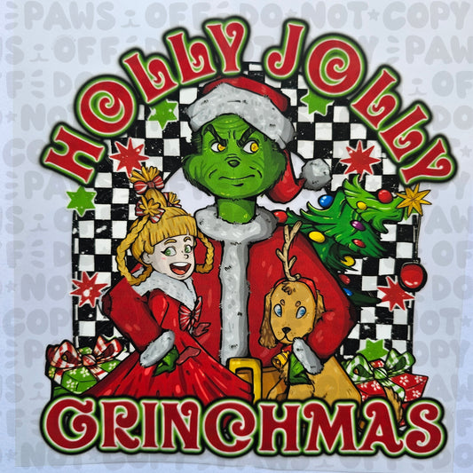 Holly jolly grinchmas DTF Transfer