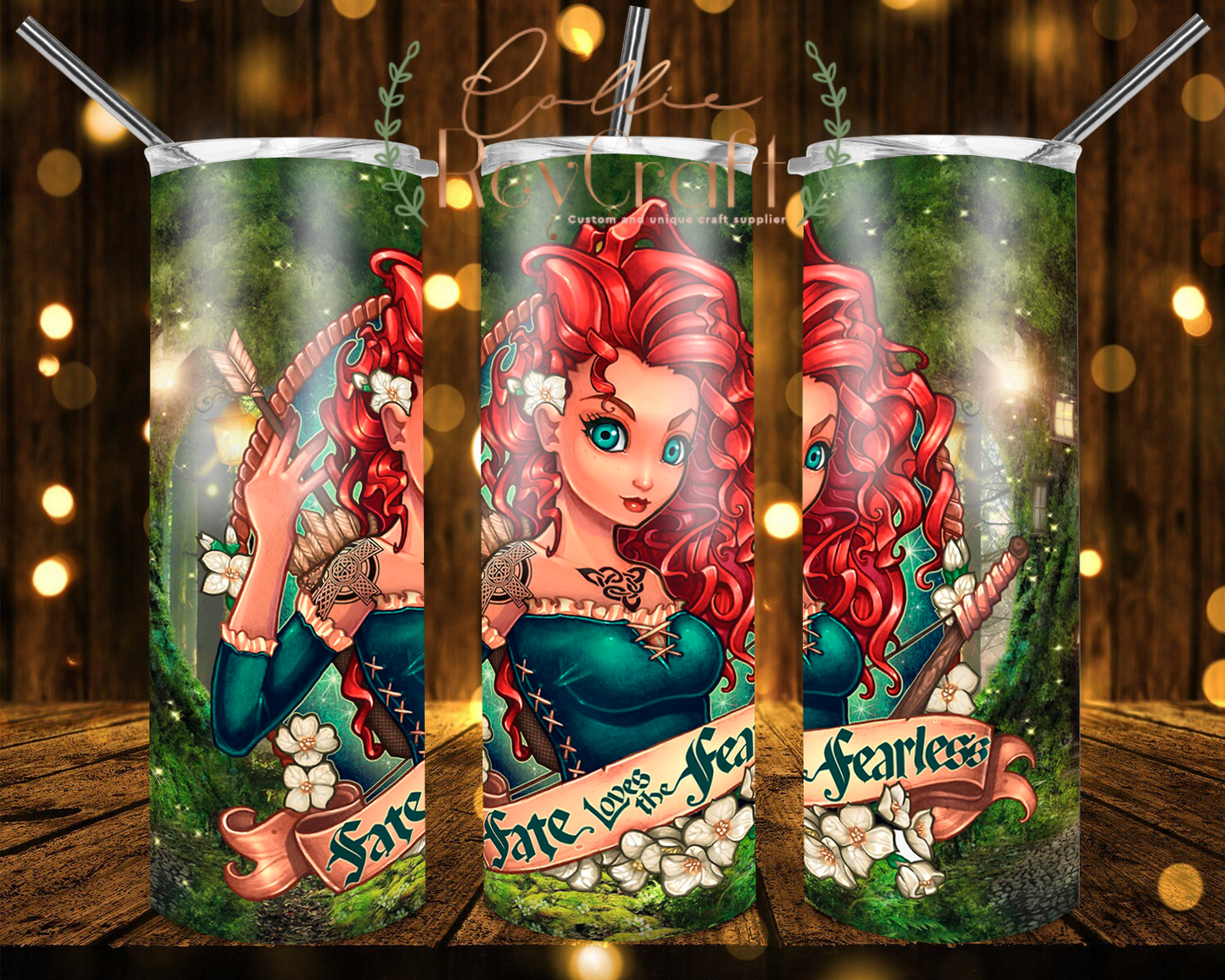 Brave Tattoo princess Sublimation print for tumbler