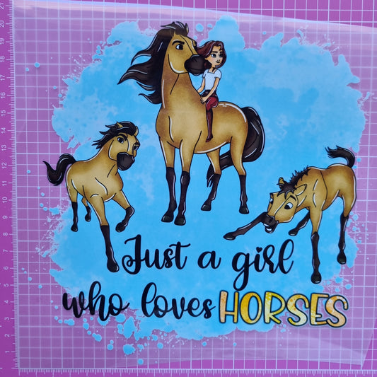 Girl loves horses NEW Transfer