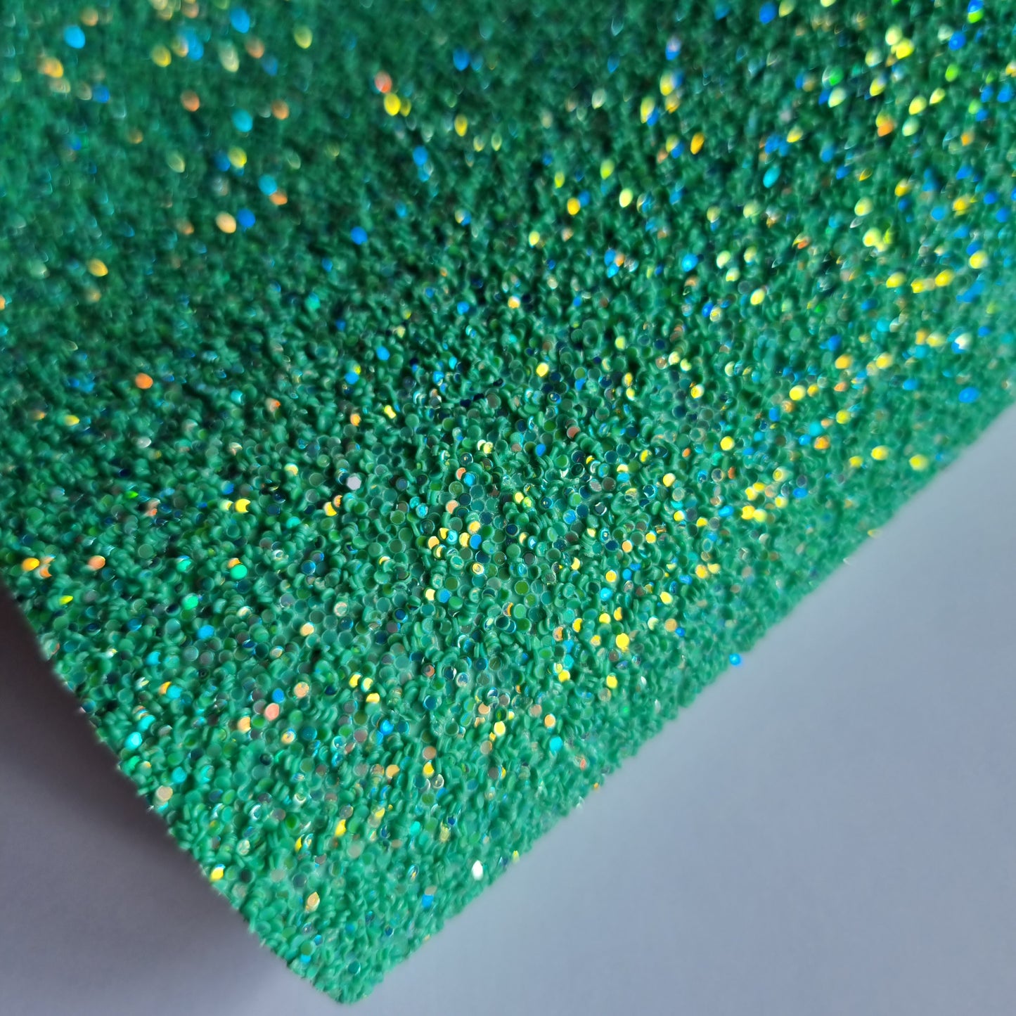 Pastel mint glitter fabric