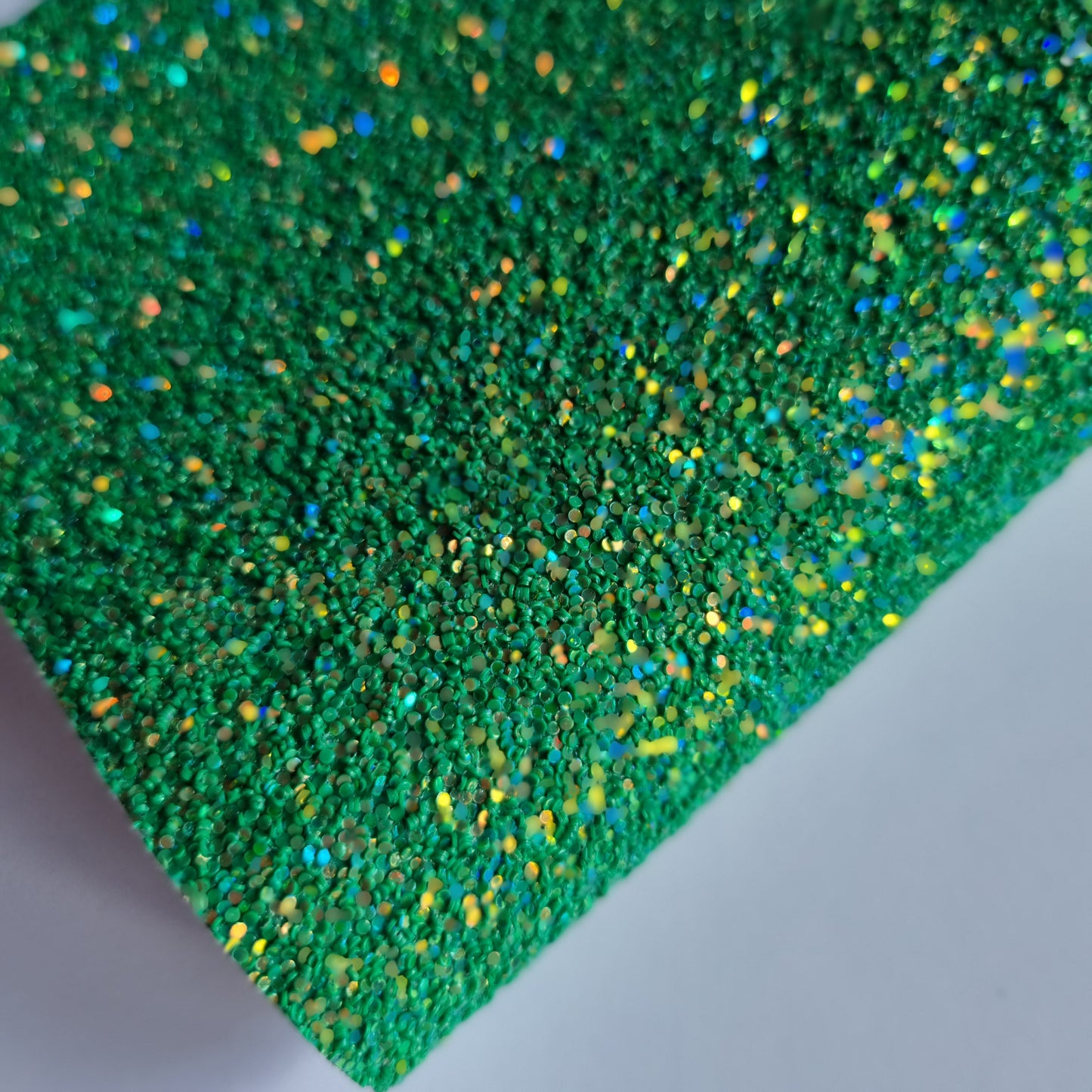 Leaf green glitter fabric